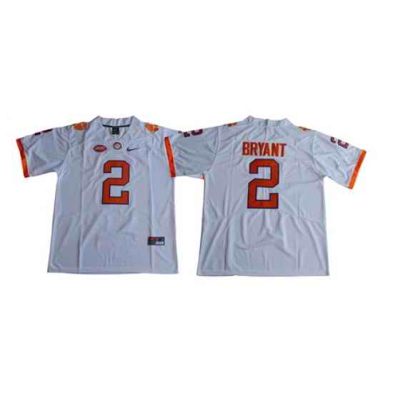 Clemson Tigers 2 Kelly Bryant White College Football Jersey
